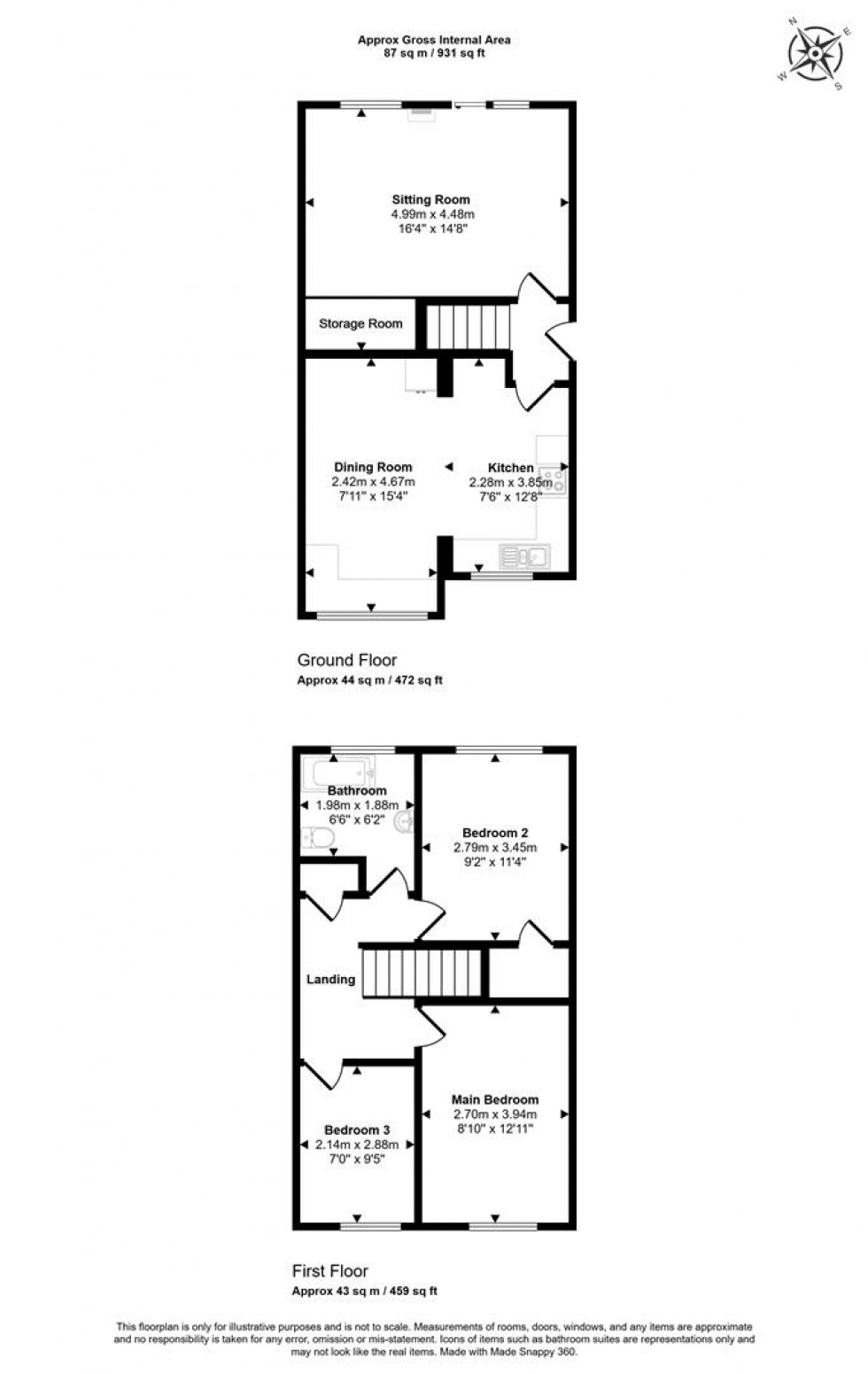 Floorplan for Wheat Close, Kingston, Sturminster Newton