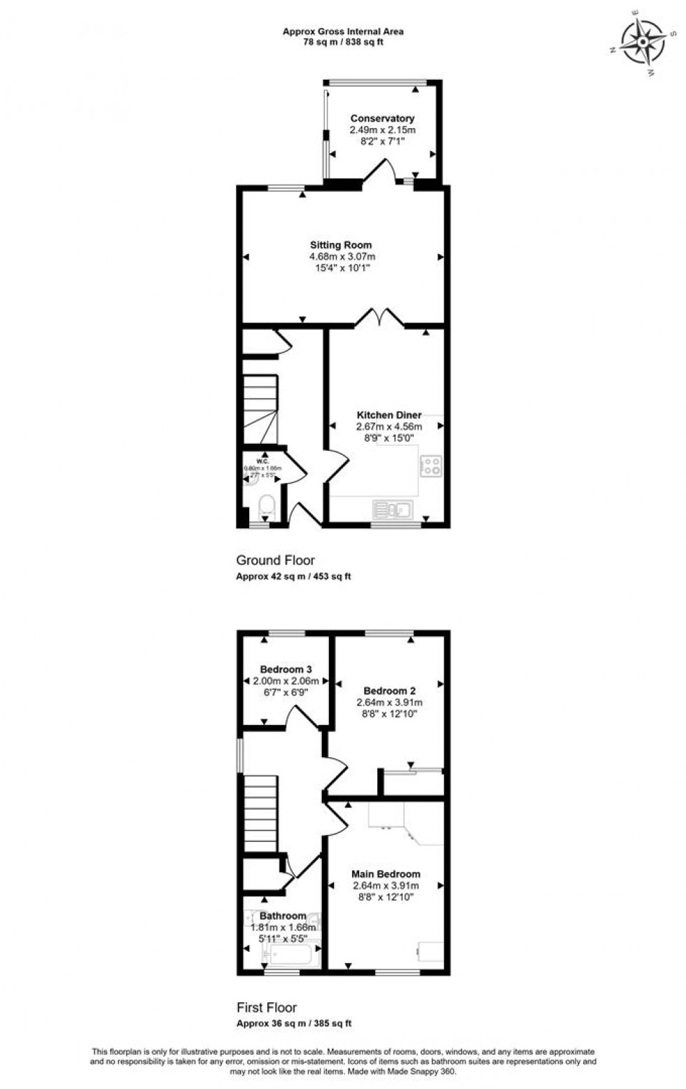 Floorplan for Woodmills Close, Stalbridge, Sturminster Newton