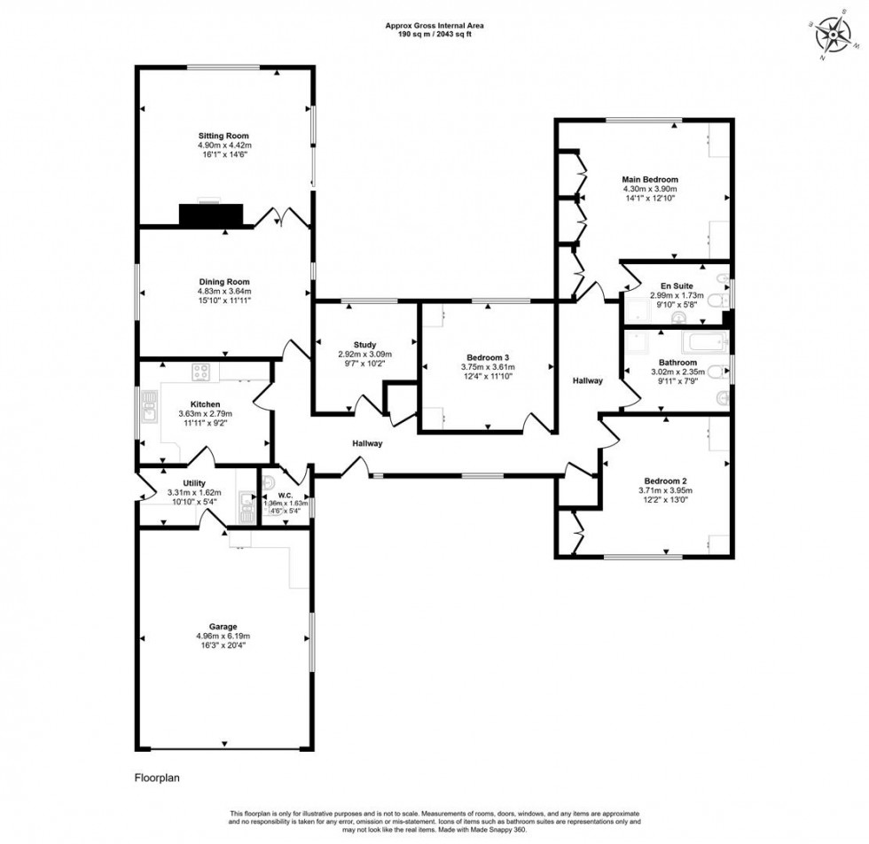 Floorplan for Beaulieu Close, Kingston, Sturminster Newton