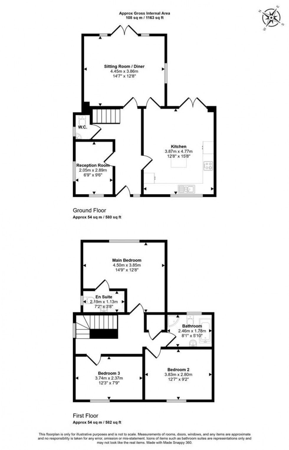 Floorplan for Wessex Avenue, Shillingstone, Blandford Forum