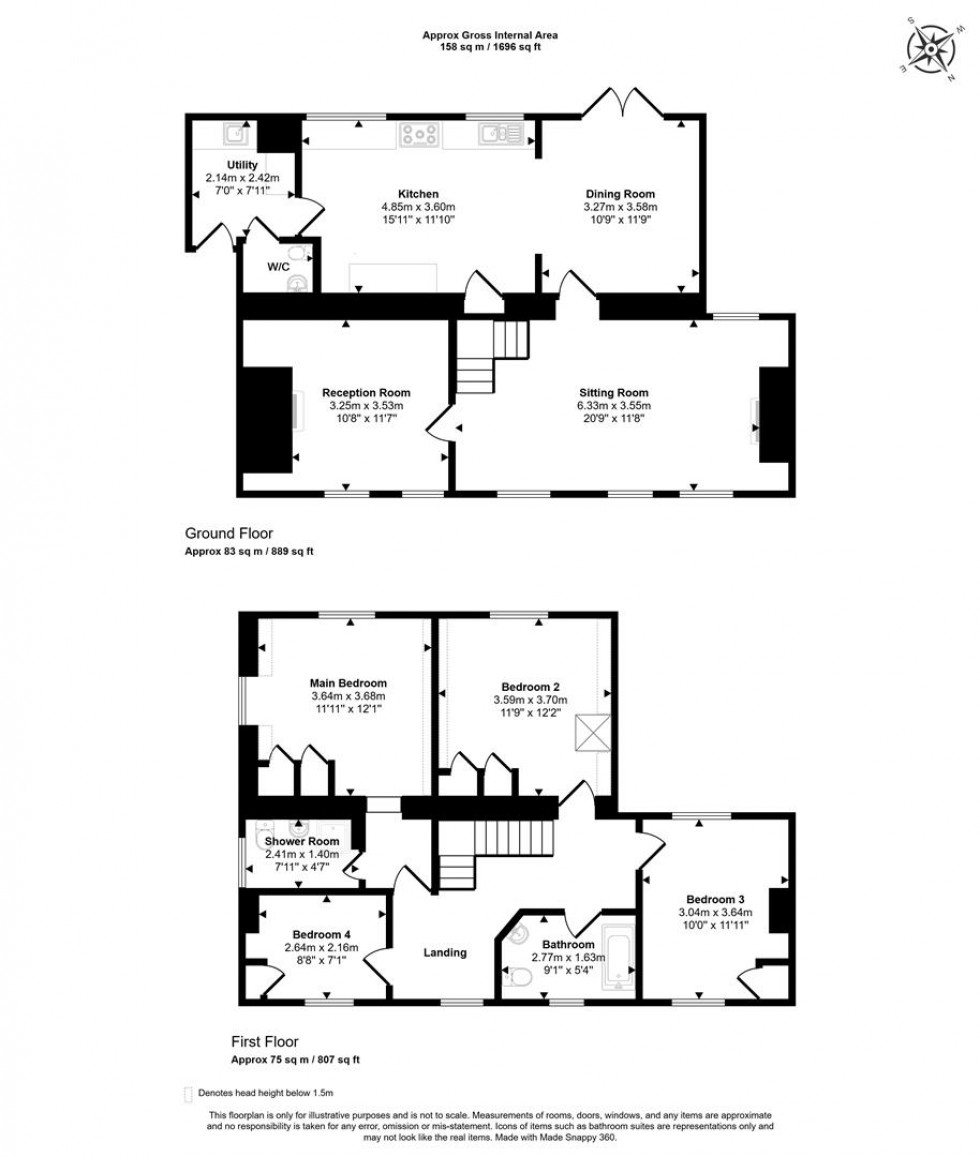Floorplan for Park Gate, Stoke Wake, Blandford Forum