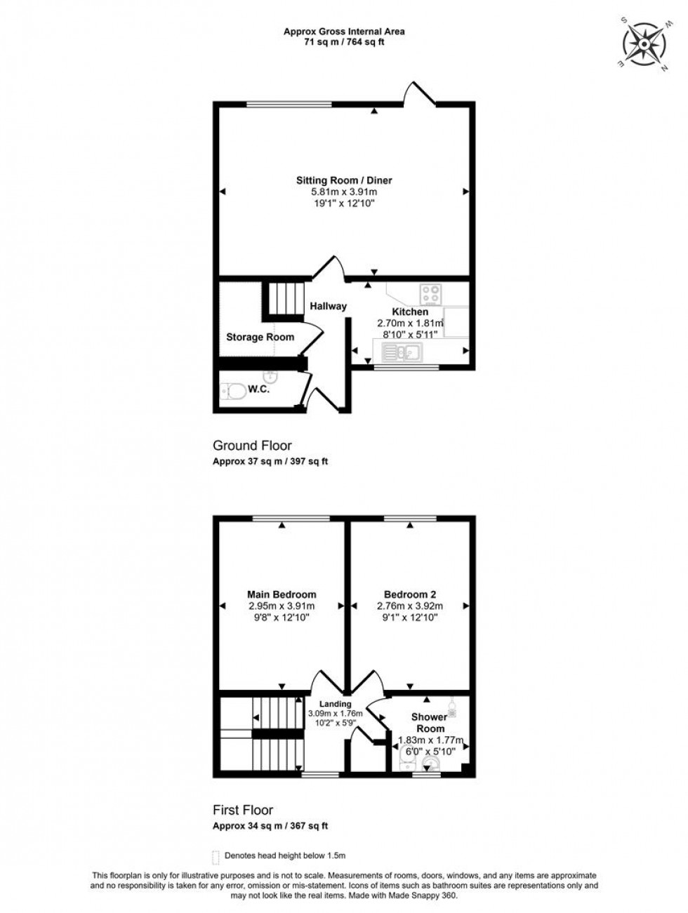 Floorplan for Brines Orchard, Templecombe