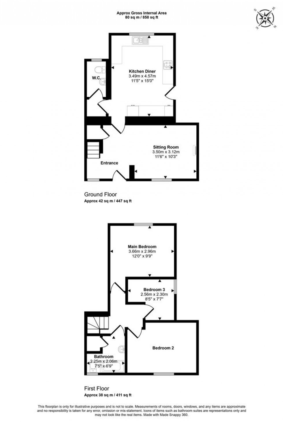 Floorplan for Milton Abbas, Blandford Forum