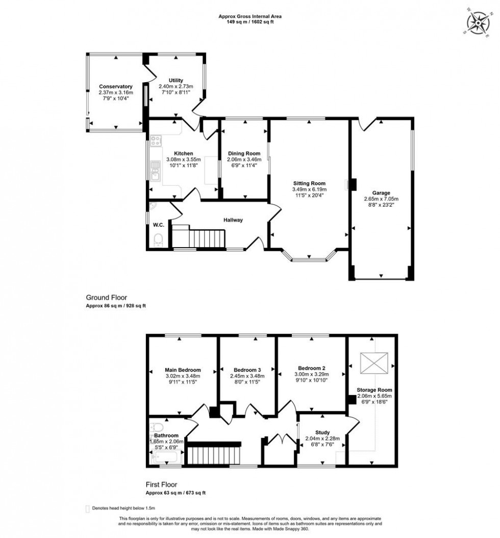 Floorplan for Phillips Road, Marnhull, Sturminster Newton