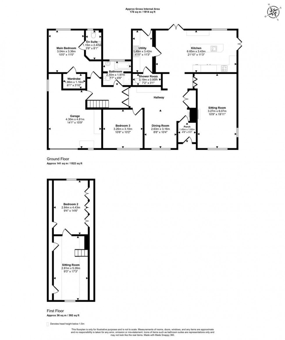 Floorplan for Foots Hill, Cann, Shaftesbury