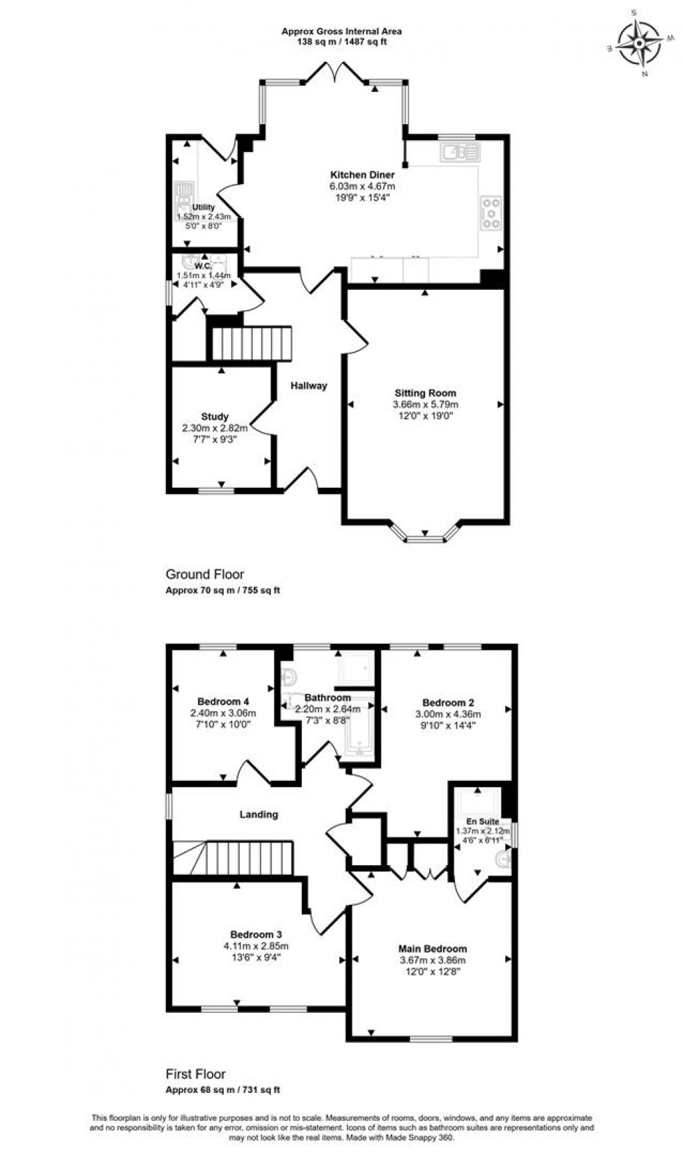 Floorplan for Round Common Walk, Stalbridge