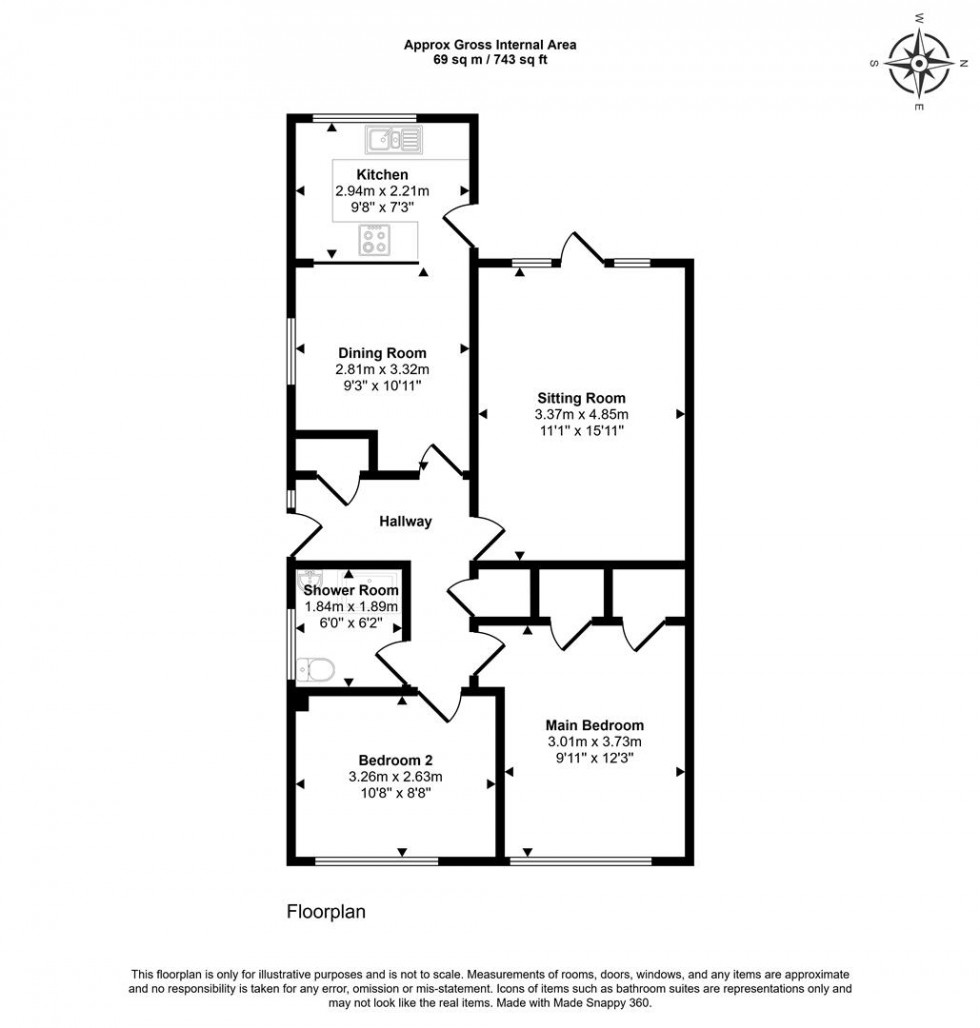 Floorplan for Meadow Close, Stalbridge