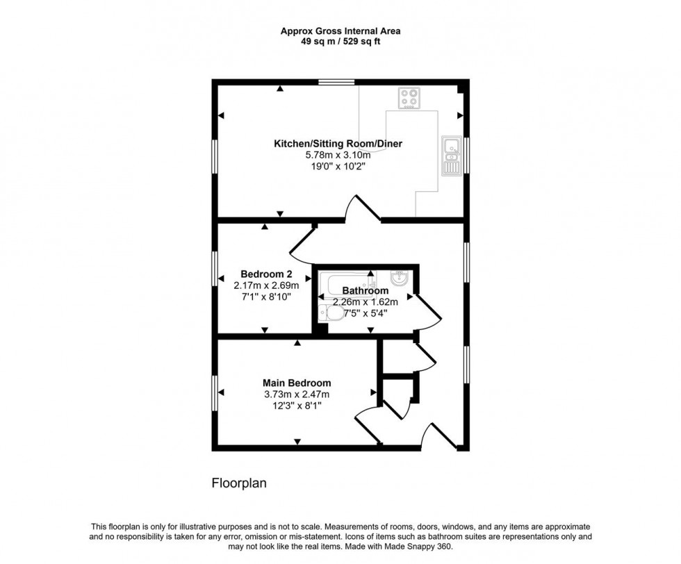 Floorplan for North Fields, Sturminster Newton