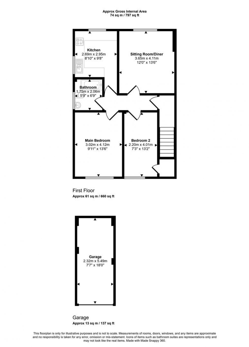 Floorplan for Queen Street, Gillingham