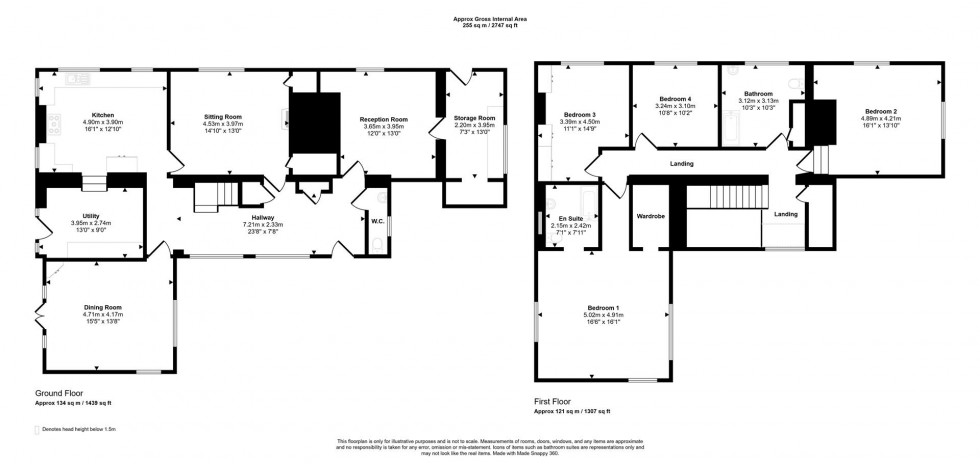 Floorplan for Boys Hill, Sherborne