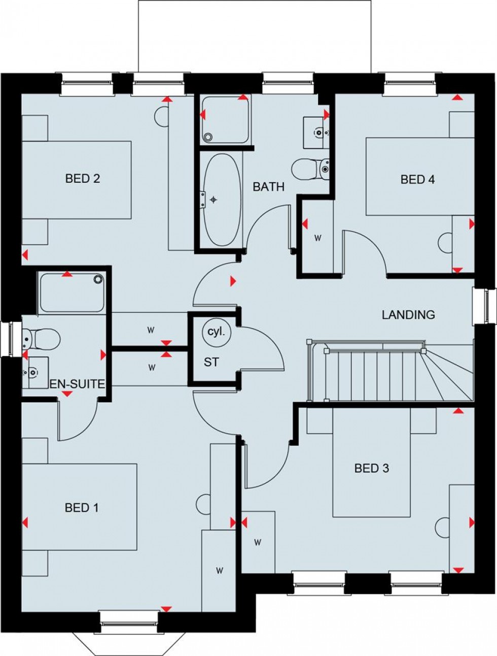Floorplan for Romans Quarter, Common Mead Lane