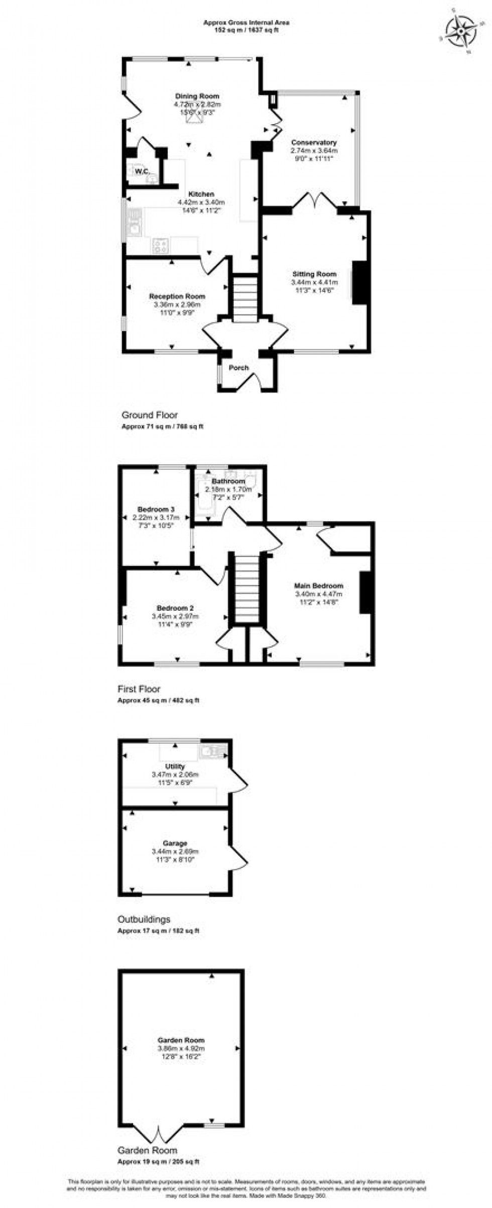 Floorplan for Elm Close, Motcombe, Shaftesbury