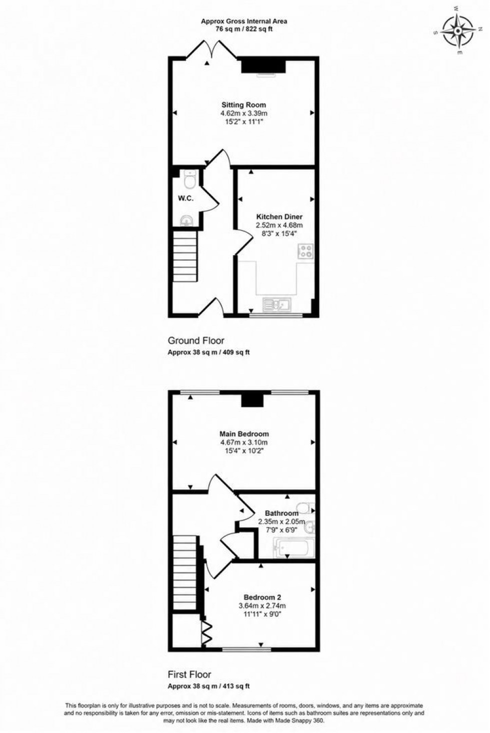 Floorplan for Newton Gate, Sturminster Newton
