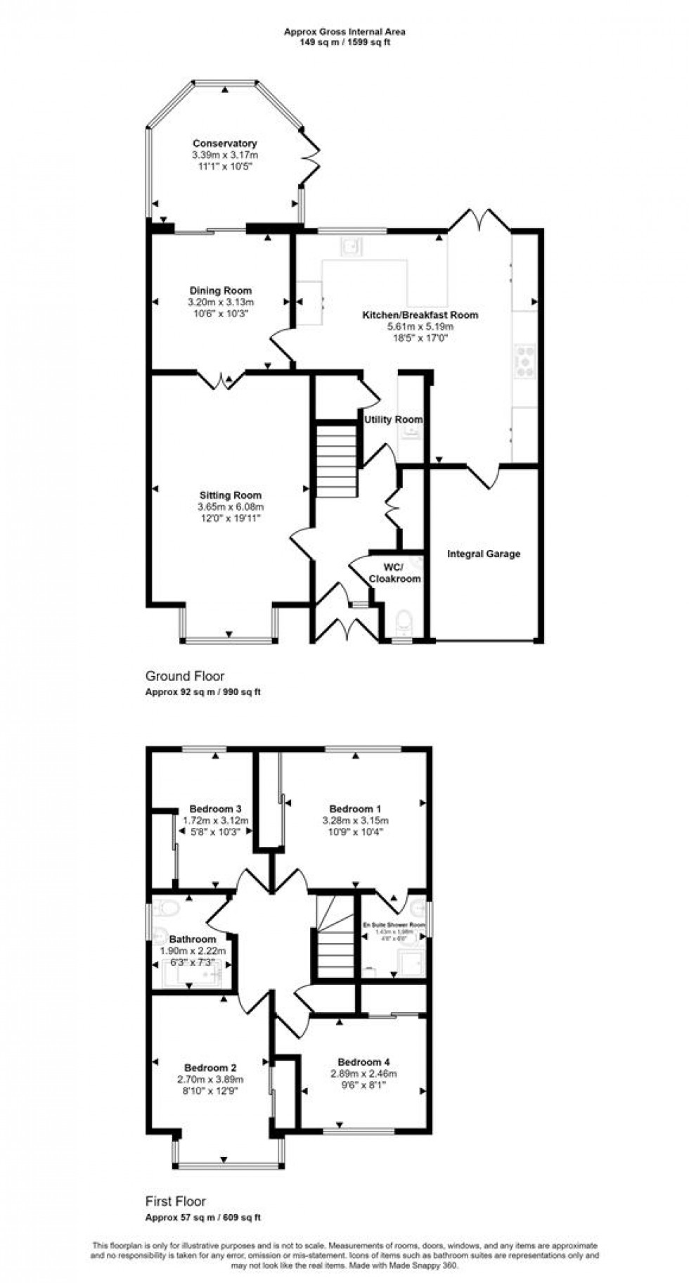 Floorplan for Bryony Gardens, Gillingham