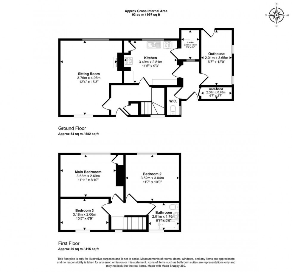 Floorplan for Green Close, Sturminster Newton