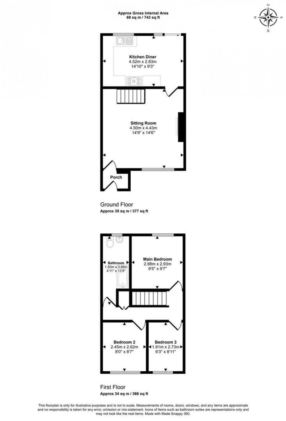 Floorplan for Cypress Way, Gillingham