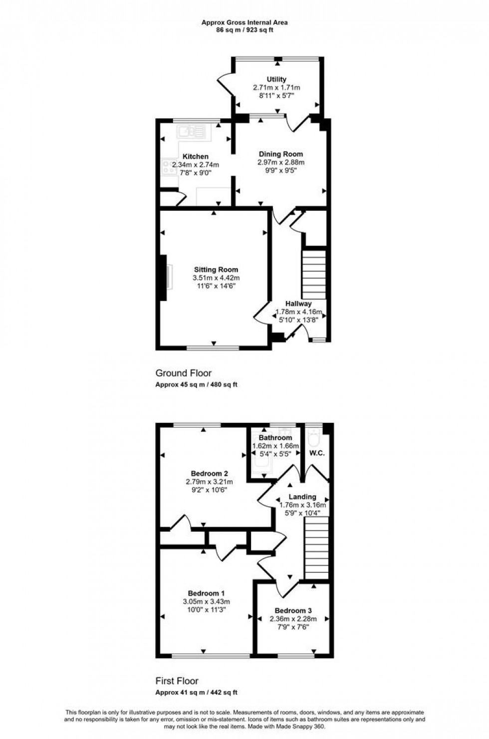 Floorplan for Wessex Road, Stalbridge, Sturminster Newton