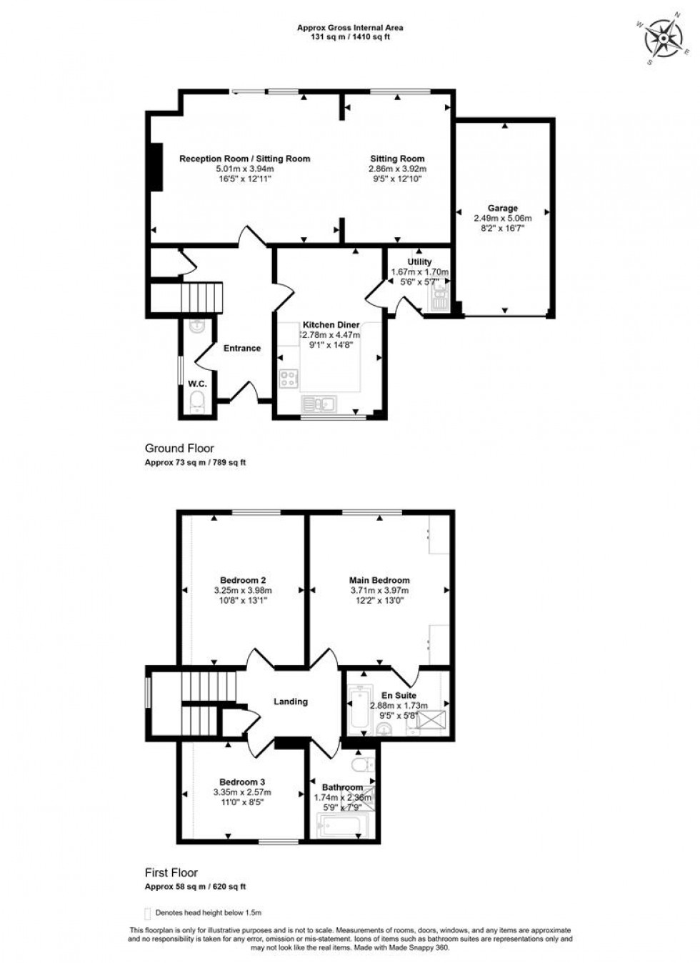 Floorplan for Hunters Mead, Motcombe, Shaftesbury
