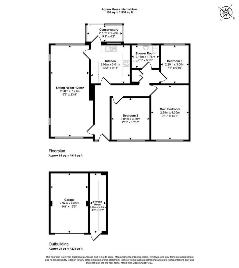 Floorplan for Sodom Lane, Marnhull, Sturminster Newton