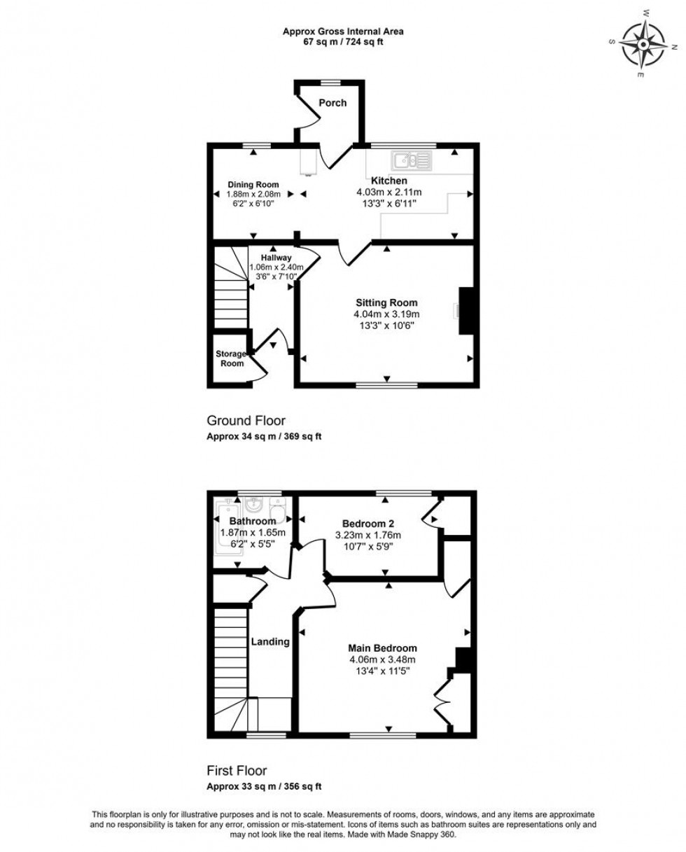 Floorplan for General Wolfe Close, Shroton, Blandford Forum