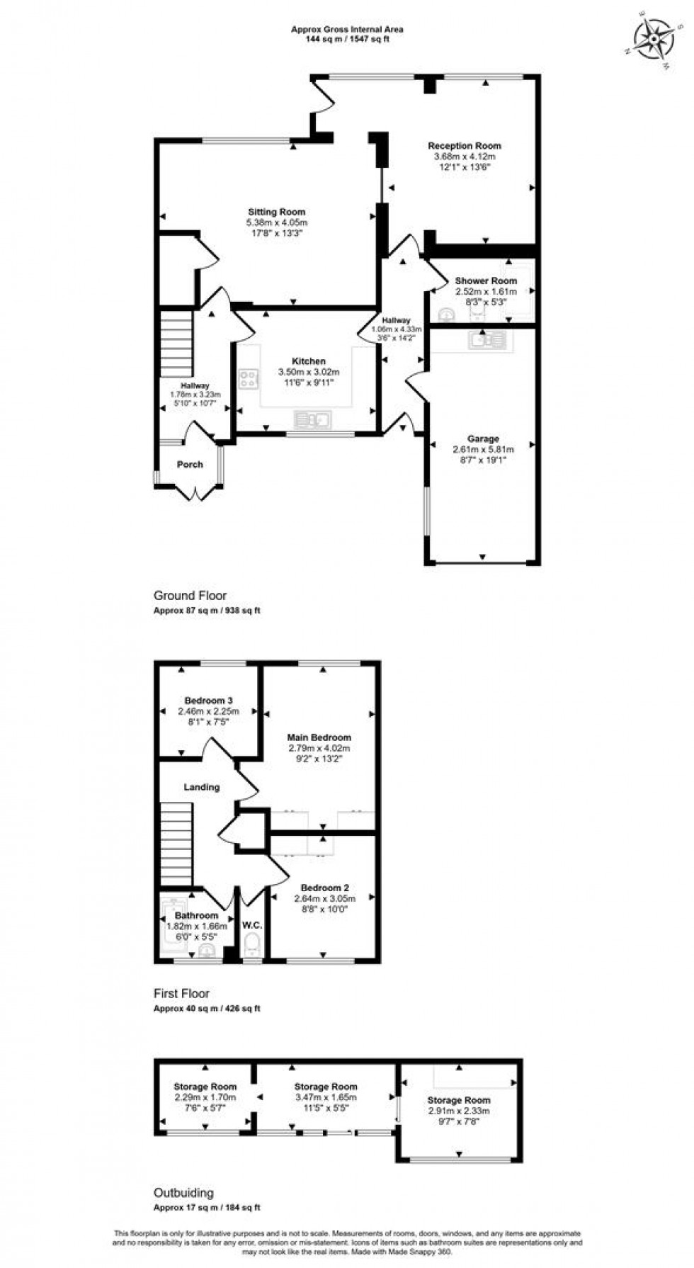 Floorplan for Meadow Close, Stalbridge, Sturminster Newton