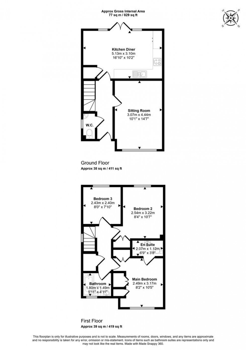 Floorplan for Vale View, Shaftesbury