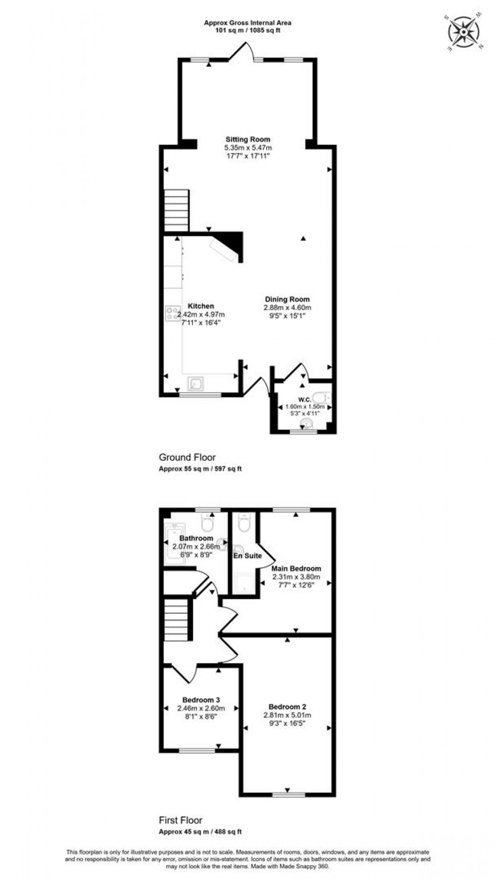 Floorplan for Horsefields, Gillingham