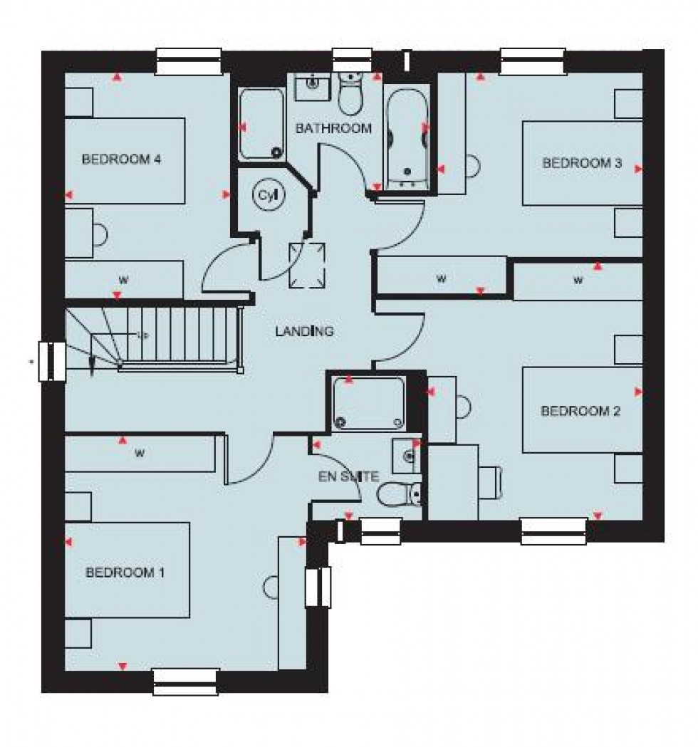 Floorplan for Romans Quarter, Common Mead Lane