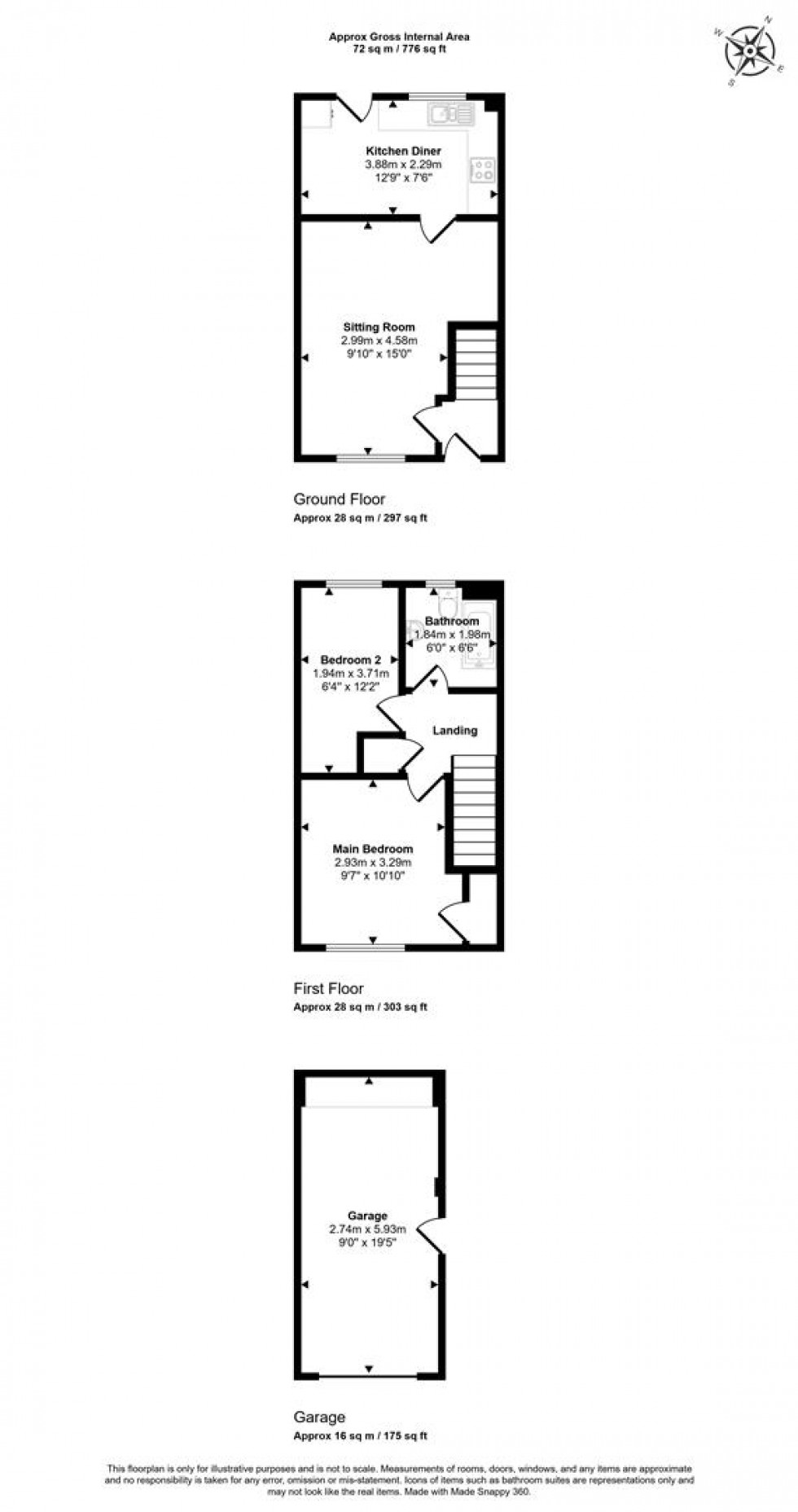Floorplan for Primrose Close, Wyke, Gillingham
