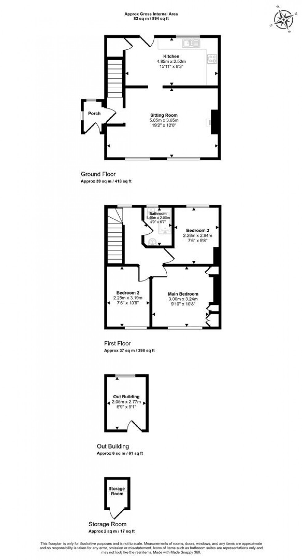 Floorplan for Fillymead, Marnhull, Sturminster Newton