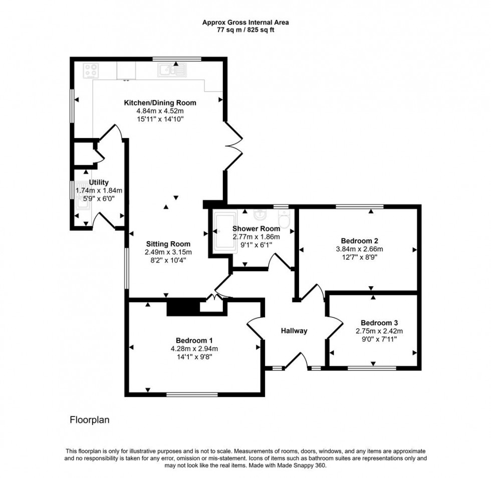 Floorplan for Alder Road, Sturminster Newton