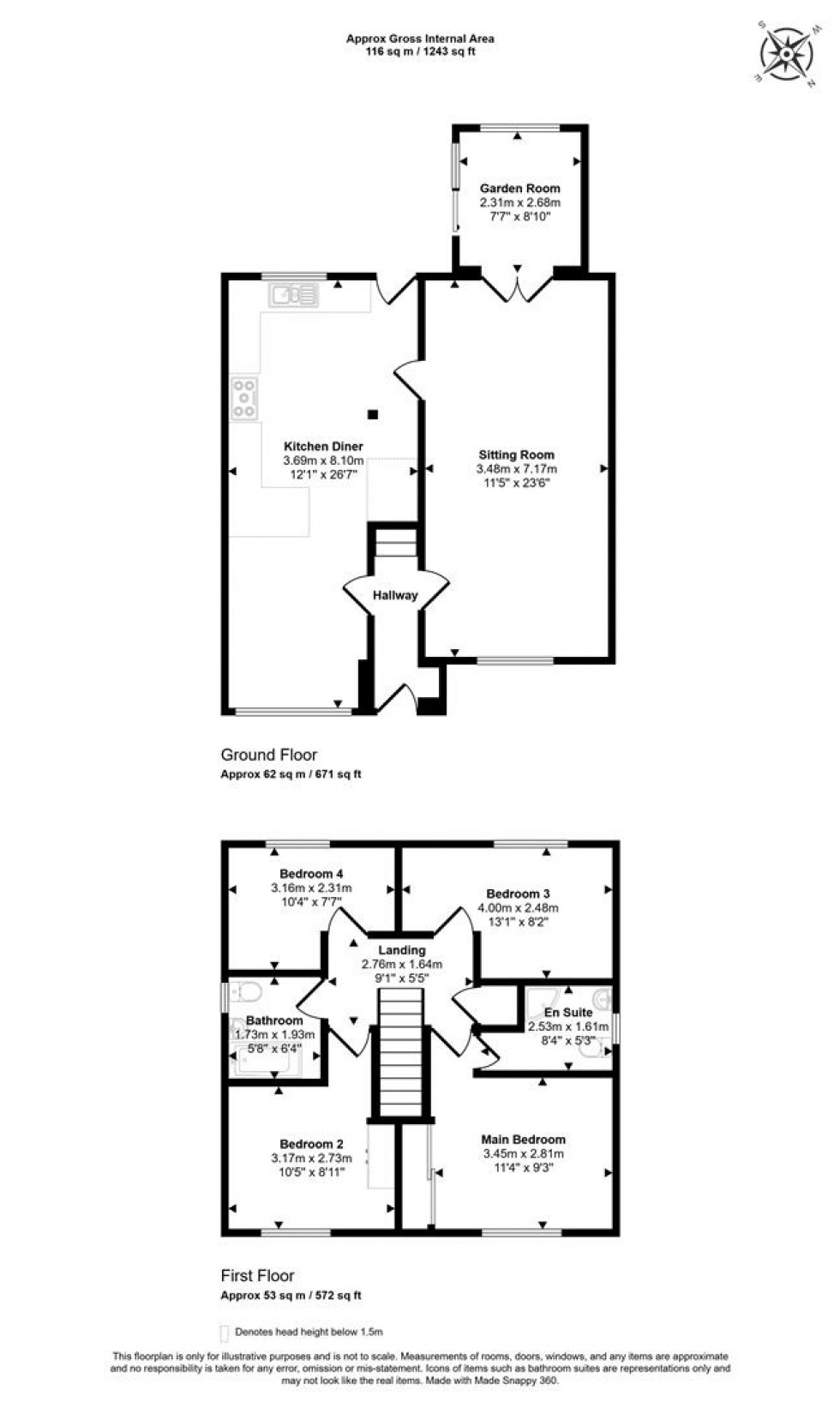 Floorplan for Robinson Heights, Stalbridge, Sturminster Newton