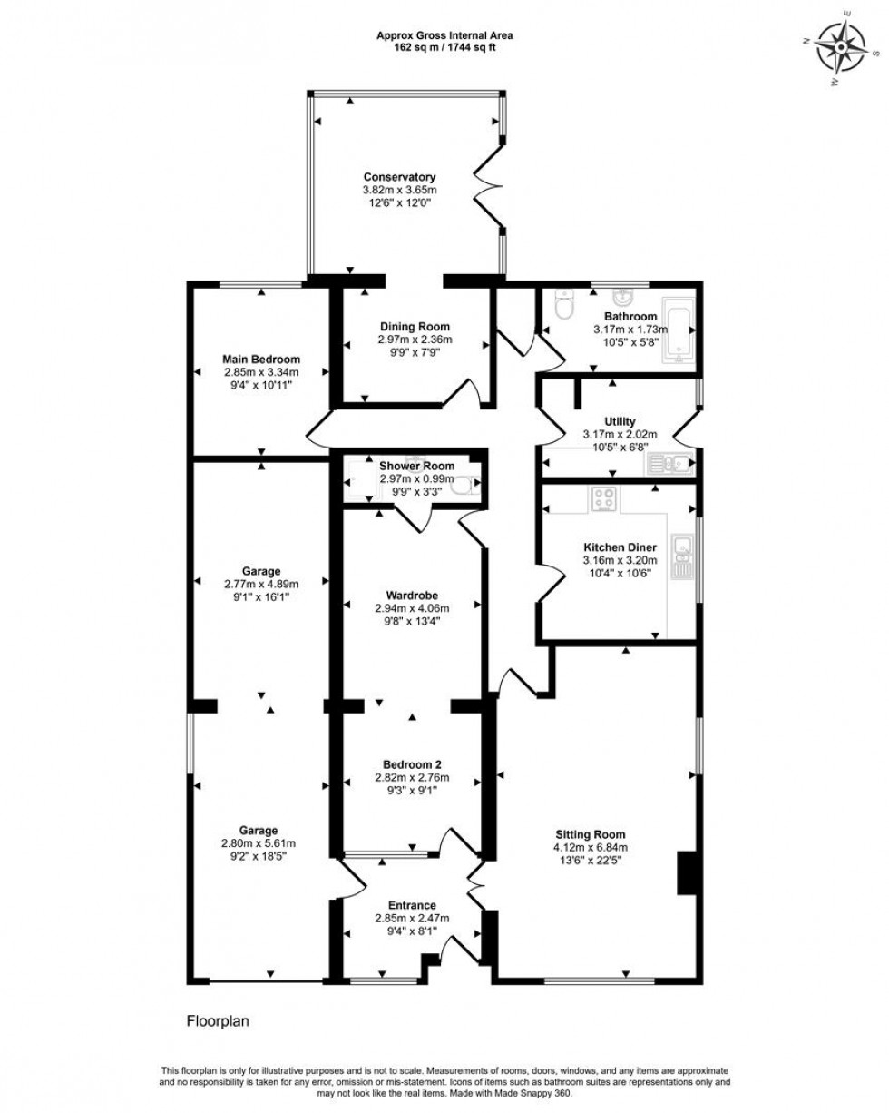 Floorplan for Elm Hill, Motcombe, Shaftesbury