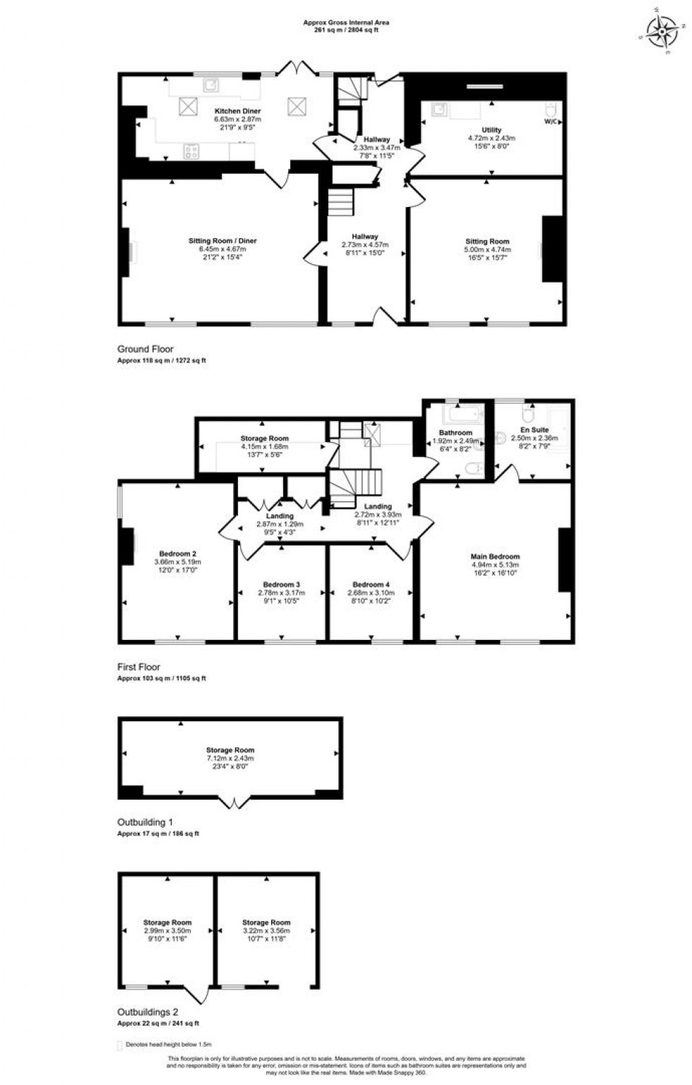 Floorplan for Higher Street, Okeford Fitzpaine, Blandford Forum