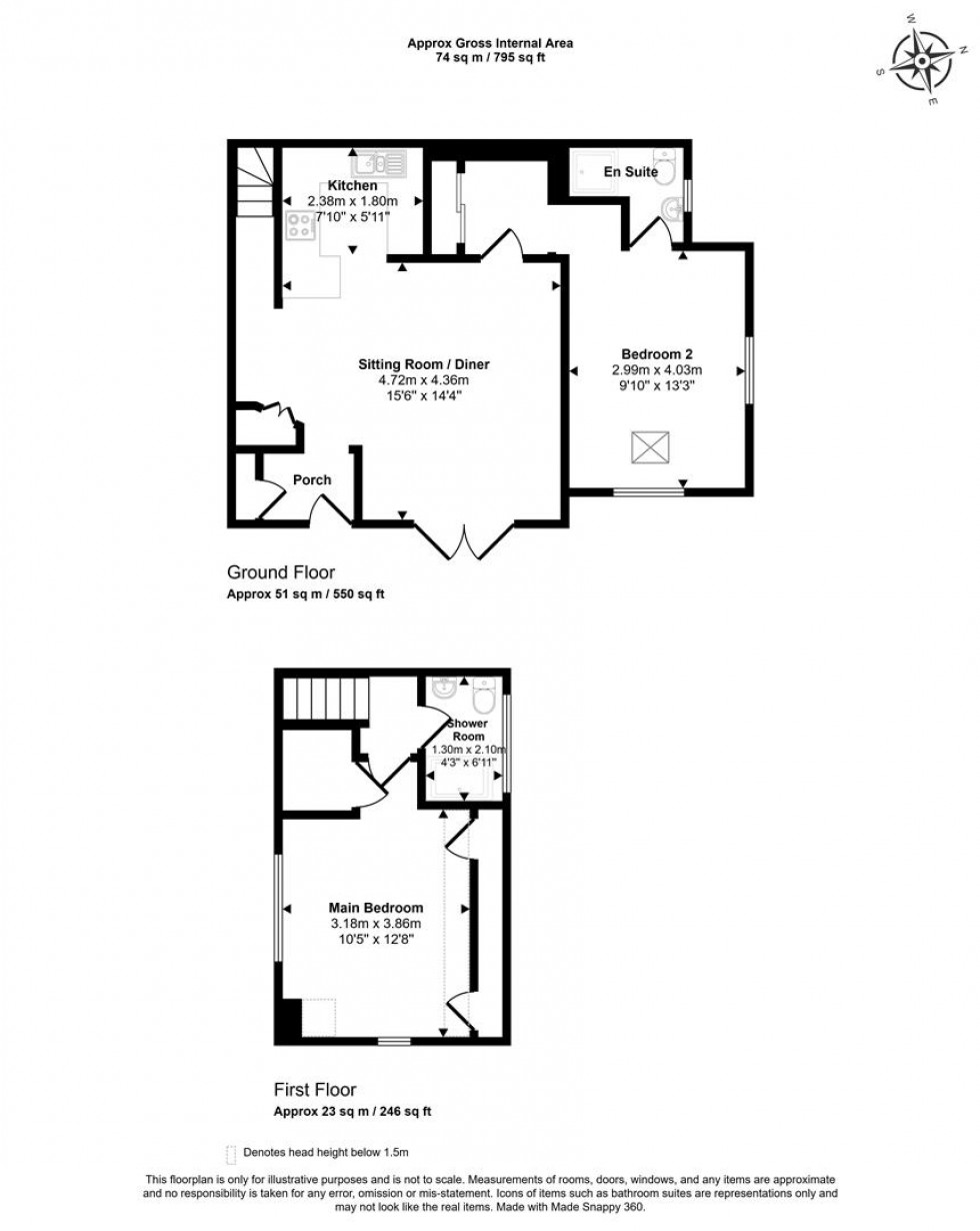 Floorplan for 8a, Burton Street, Marnhull, Sturminster Newton