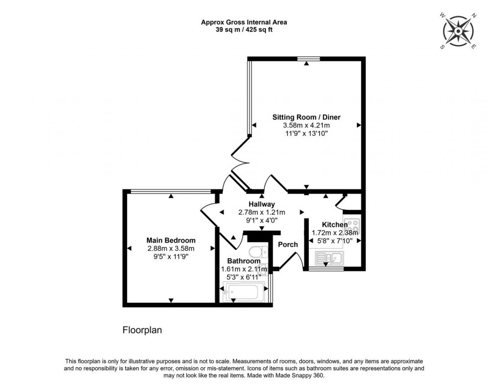 Floorplan for Millbrook Court, Child Okeford, Blandford Forum