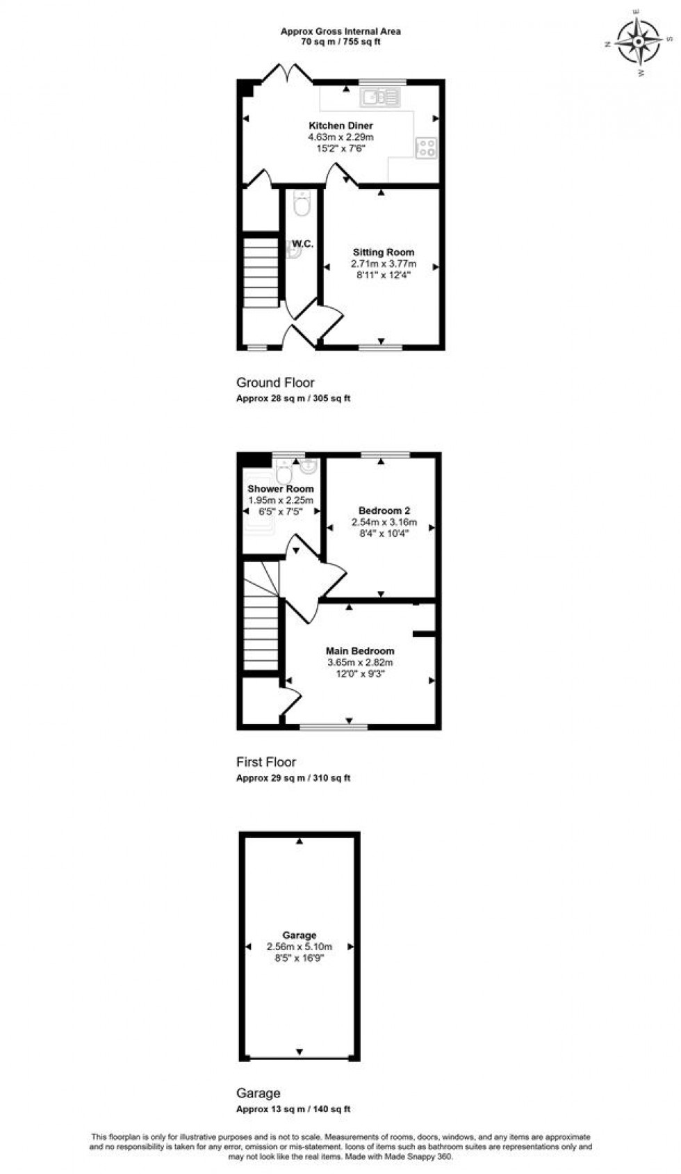 Floorplan for Chivrick Close, Sturminster Newton