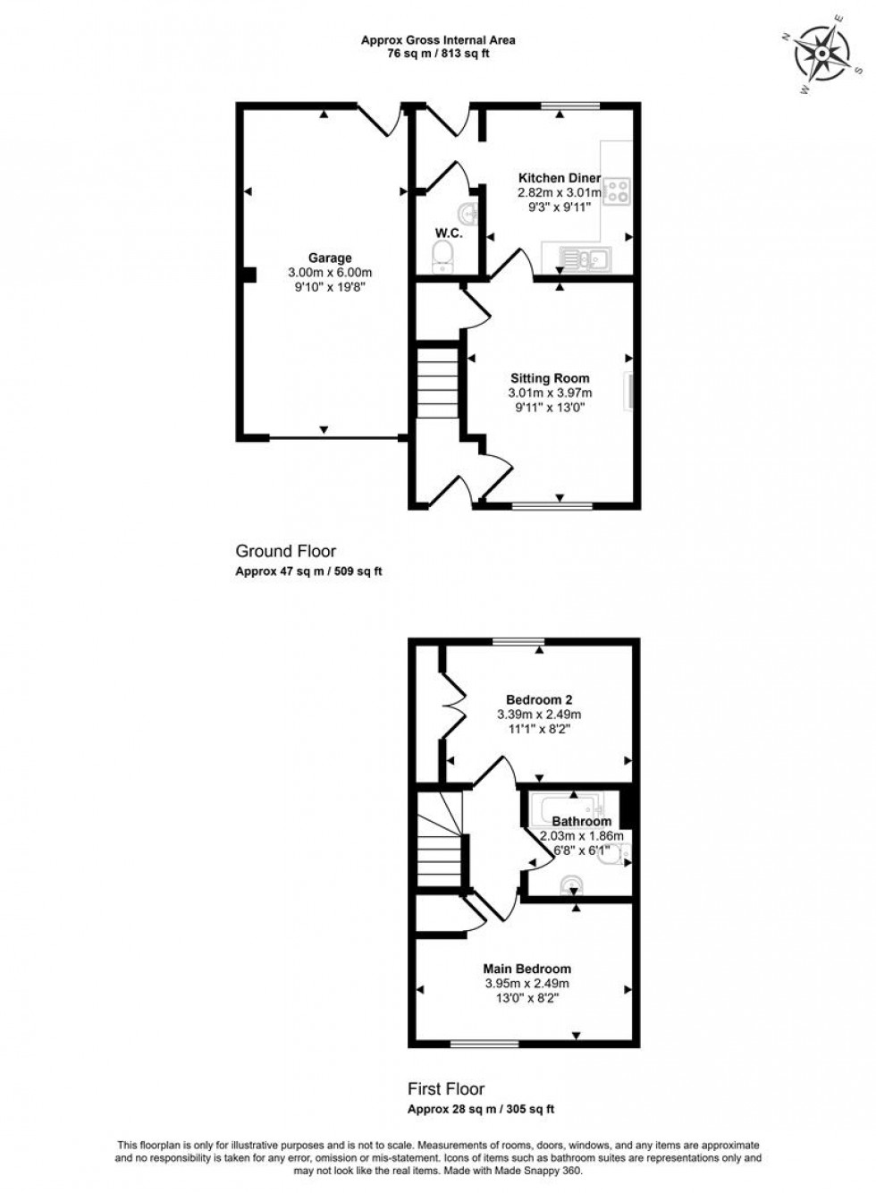 Floorplan for Honeymead Lane, Sturminster Newton