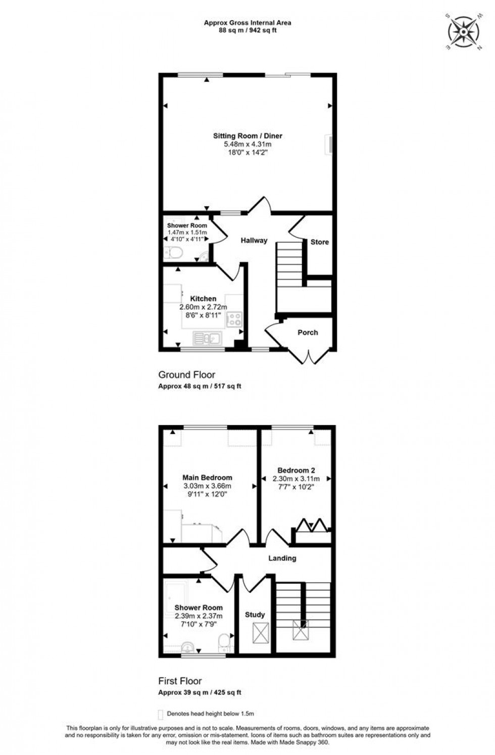 Floorplan for King Edmund Court, Gillingham