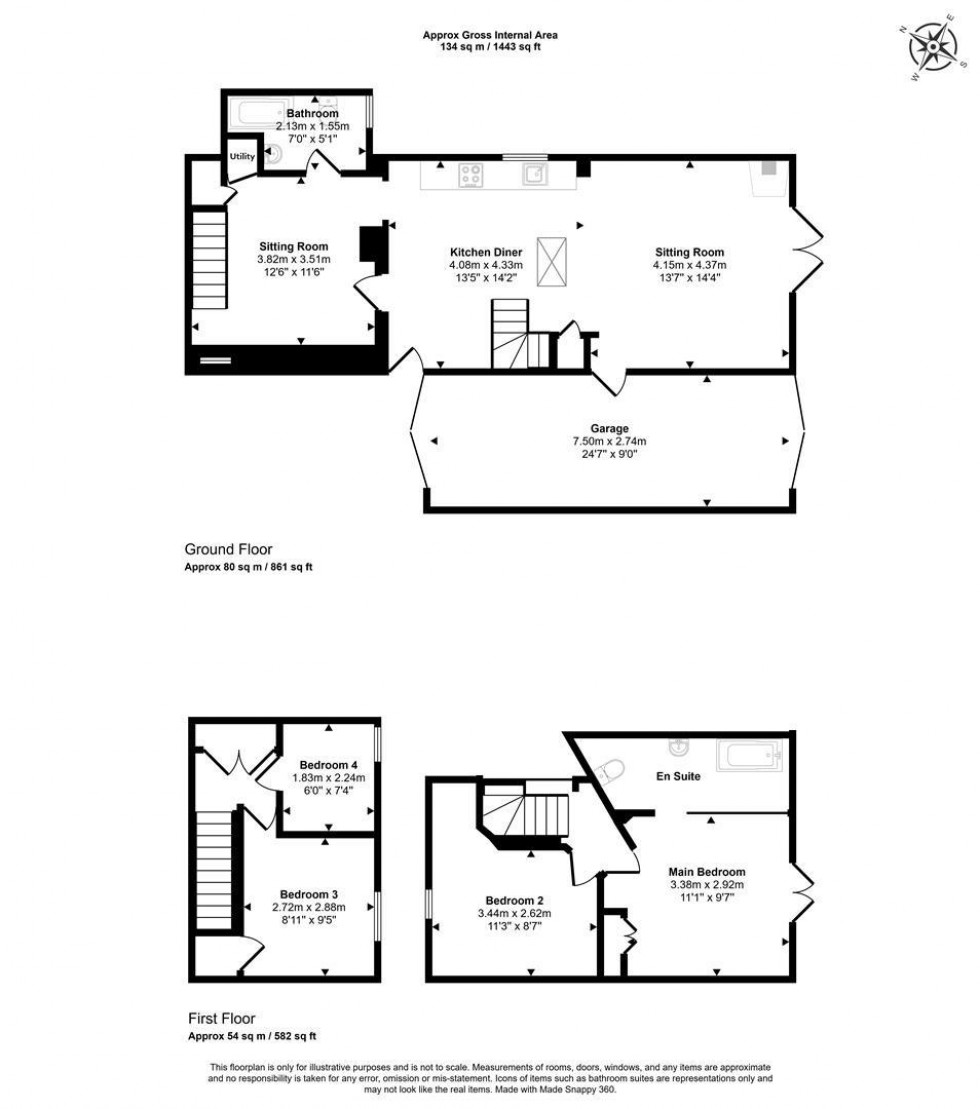 Floorplan for Cross Roads, East Stour, Gillingham