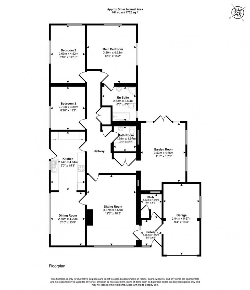 Floorplan for Southbrook Gardens, Mere, Warminster