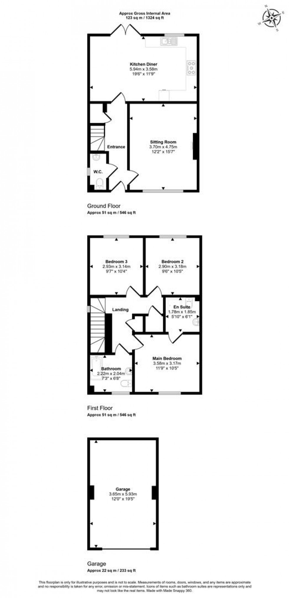 Floorplan for Coward Road, Mere, Warminster