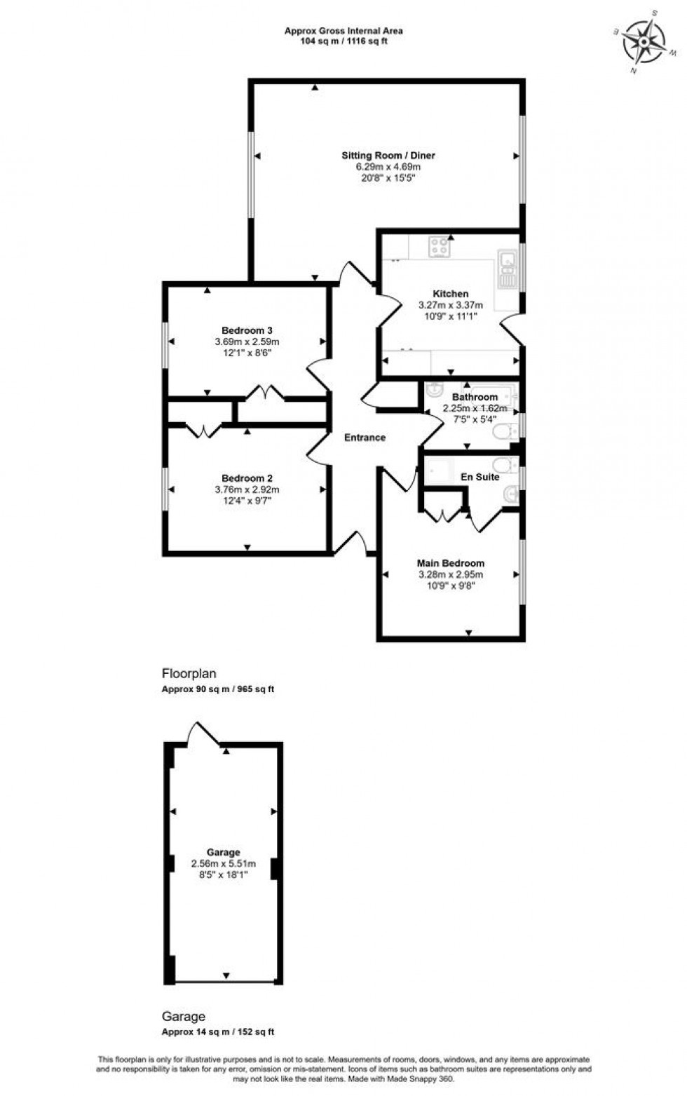 Floorplan for Foxglove Close, Wyke, Gillingham