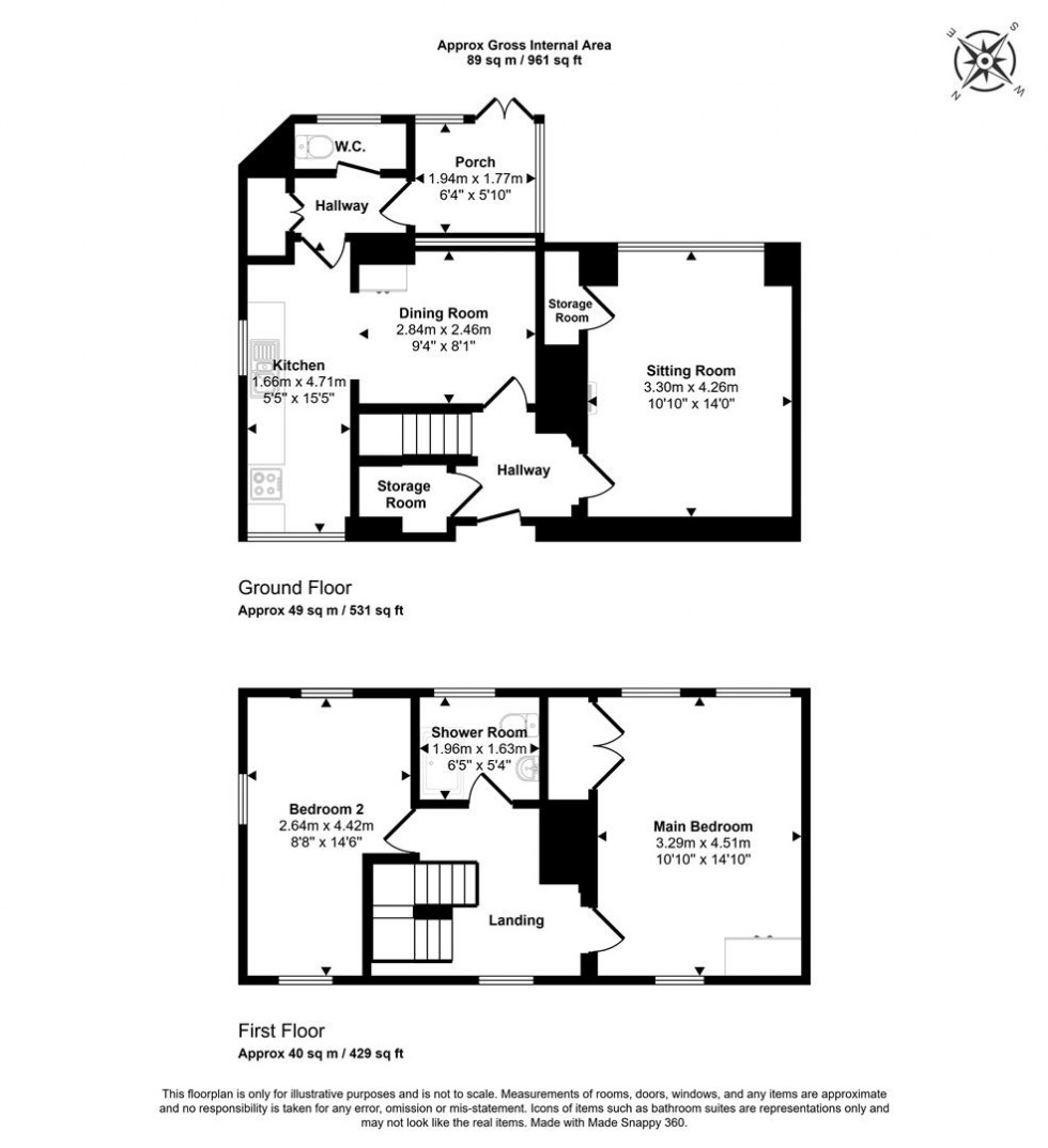 Floorplan for Park Lane, Shaftesbury