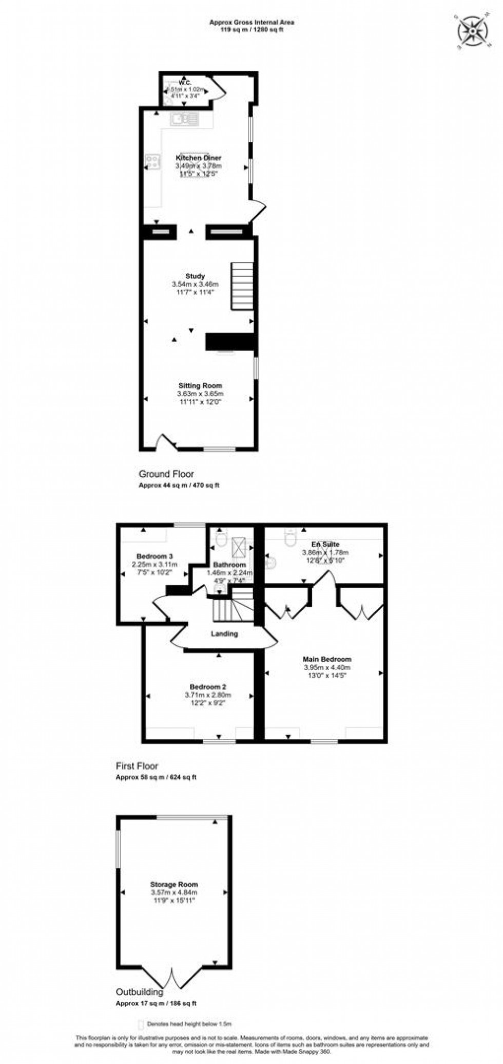 Floorplan for Bridge Street, Bourton, Gillingham