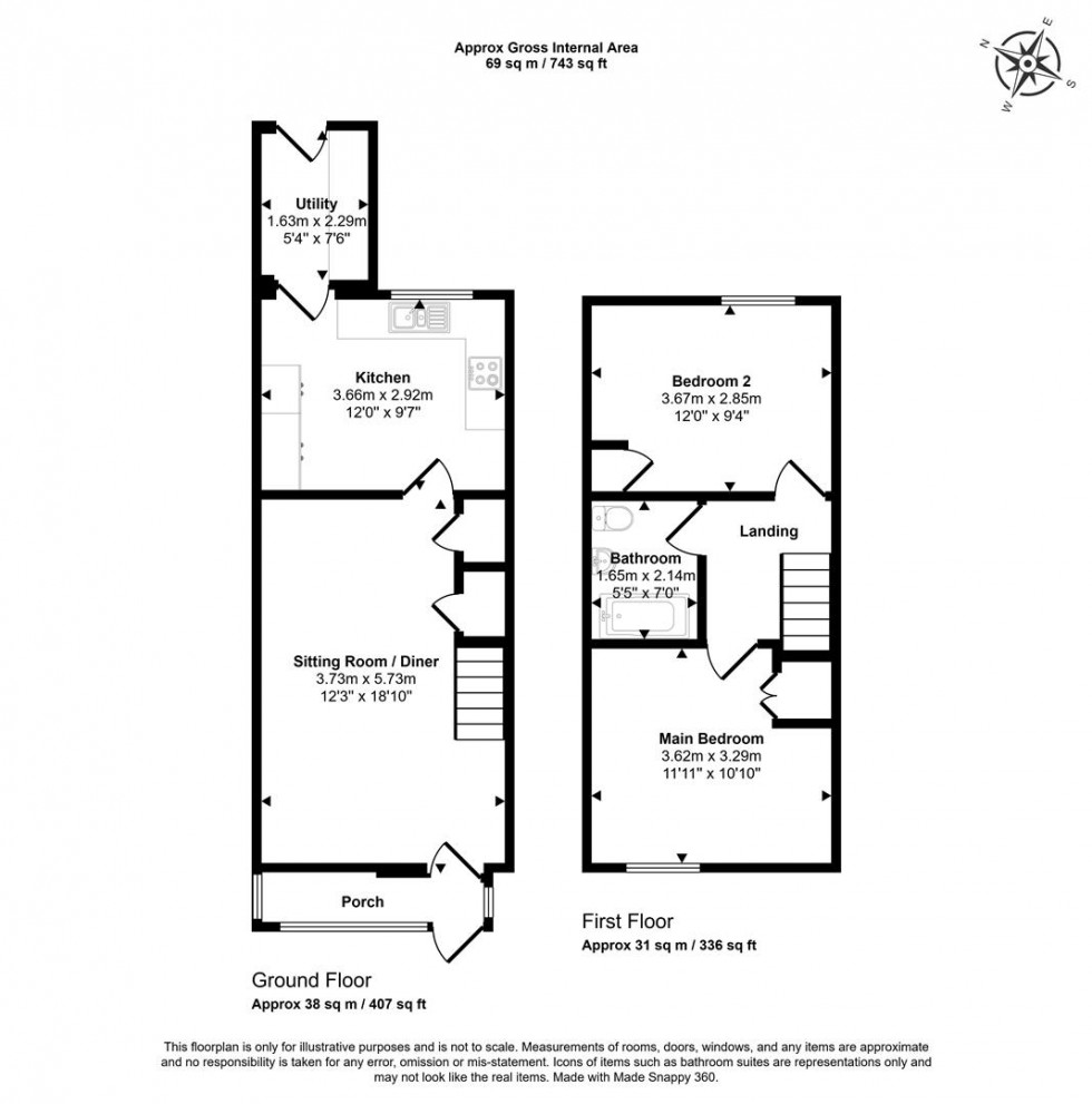 Floorplan for Hawthorn Close, Shaftesbury