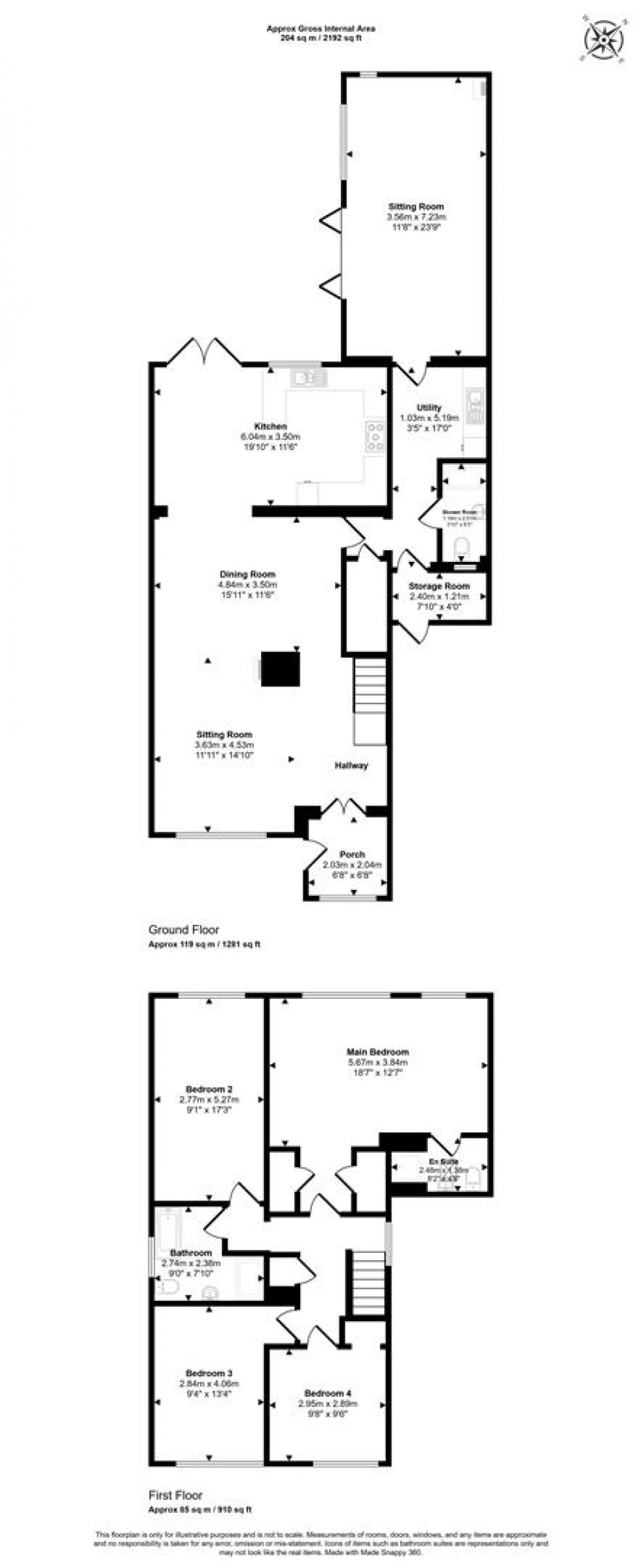 Floorplan for Ashley Road, Marnhull, Sturminster Newton