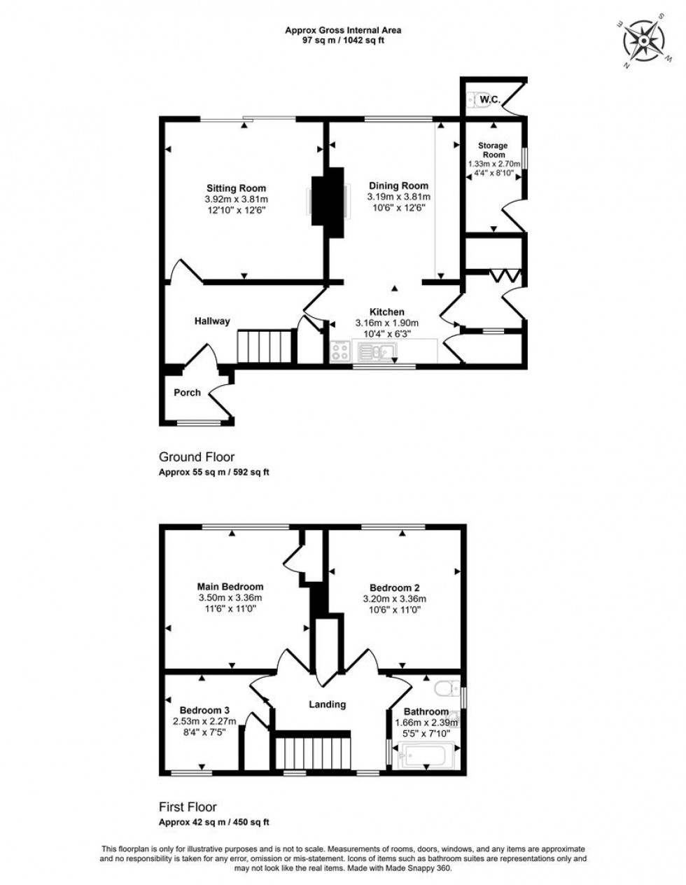 Floorplan for Green Close, Sturminster Newton